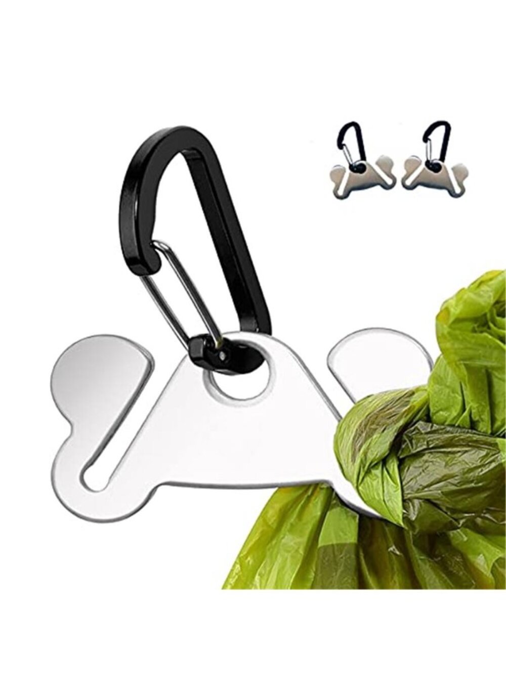 Dog Poop Bag Holder Leash Dogs Waste Bag Clip Dispenser Metal Carrier